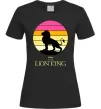 Женская футболка Lion king sunset Черный фото