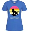 Женская футболка Lion king sunset Ярко-синий фото