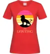 Женская футболка Lion king sunset Красный фото
