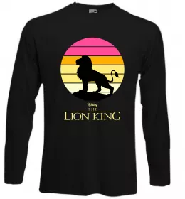Лонгслів Lion king sunset Чорний фото