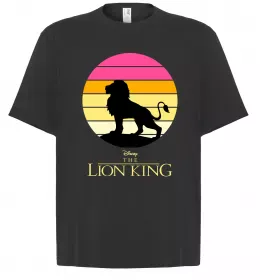 Футболка Оверсайз Lion king sunset Черный фото