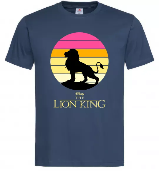 Мужская футболка Lion king sunset Темно-синий фото
