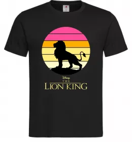 Мужская футболка Lion king sunset Черный фото