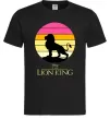 Мужская футболка Lion king sunset Черный фото