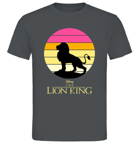 Мужская футболка Lion king sunset Графит фото