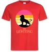 Мужская футболка Lion king sunset Красный фото