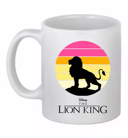 Чашка керамическая Lion king sunset Белый фото