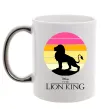 Чашка з кольоровою ручкою Lion king sunset Срібло фото