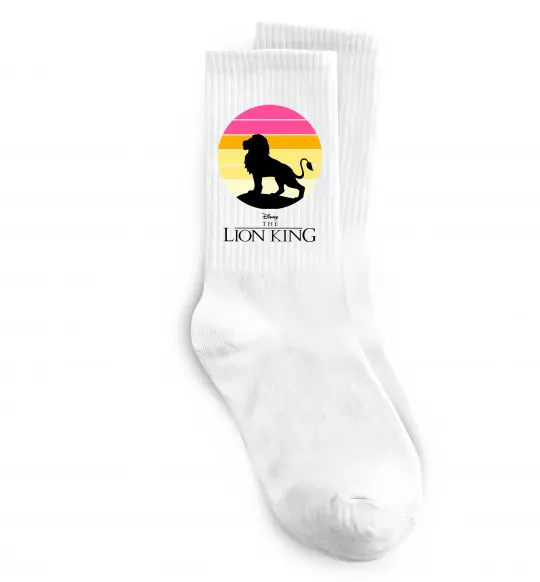 Шкарпетки Lion king sunset Білий фото