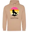 Мужская толстовка (худи) Lion king sunset Песочный фото