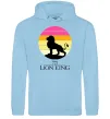 Мужская толстовка (худи) Lion king sunset Голубой фото