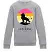 Детский Свитшот Lion king sunset Серый меланж фото