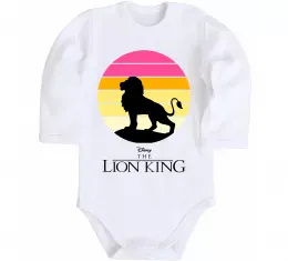 Детский боди Lion king sunset Белый фото
