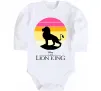 Детский боди Lion king sunset Белый фото