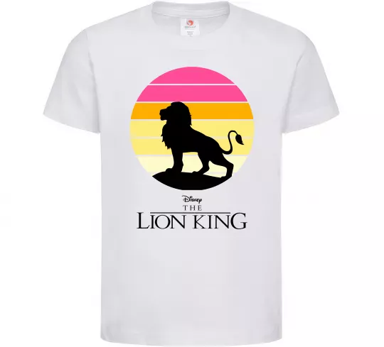 Дитяча футболка Lion king sunset Білий фото