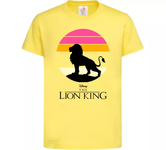 Дитяча футболка Lion king sunset Лимонний фото