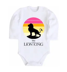 Детский боди Lion king sunset Белый фото