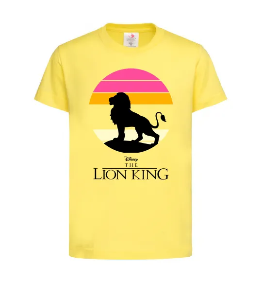 Детская футболка Lion king sunset Лимонный фото