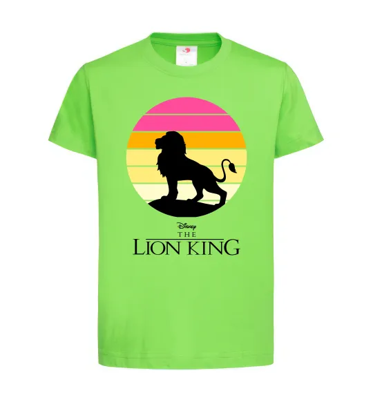 Детская футболка Lion king sunset Лаймовый фото