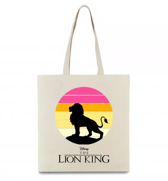 Эко-сумка Lion king sunset Бежевый фото