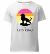 Мужская премиум футболка Lion king sunset Белый Мужская премиум футболка Lion king sunset Белый фото