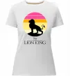 Женская премиум футболка Lion king sunset Белый фото