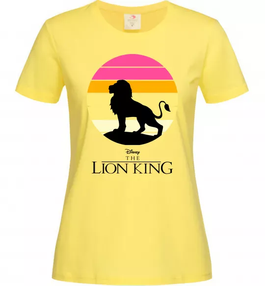 Женская футболка Lion king sunset Лимонный фото
