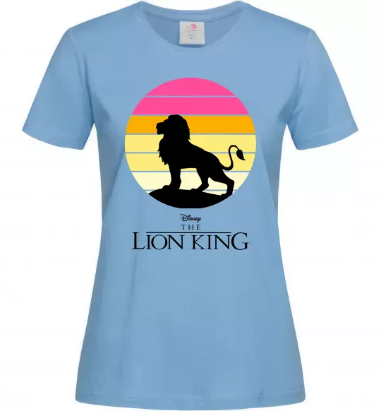 Женская футболка Lion king sunset Голубой фото