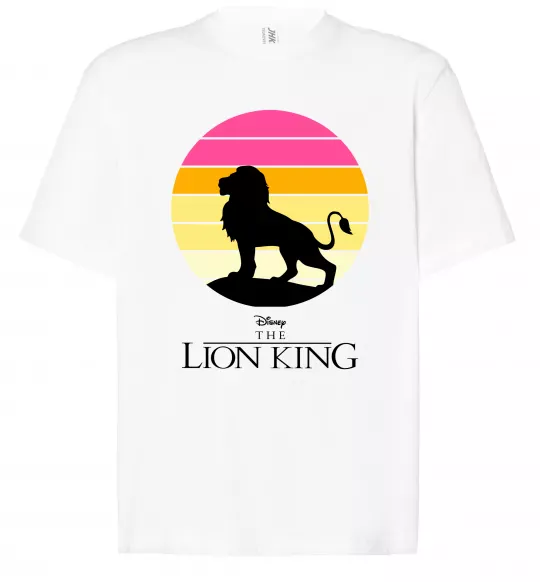 Футболка Оверсайз Lion king sunset Белый фото