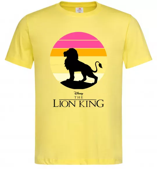 Мужская футболка Lion king sunset Лимонный фото