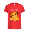 Детская футболка The Lion king Simba Красный фото