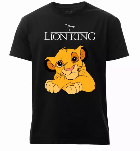 Мужская премиум футболка The Lion king Simba Черный фото