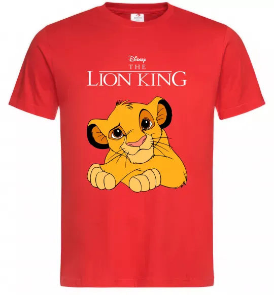 Мужская футболка The Lion king Simba Красный фото