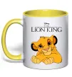 Чашка с цветной ручкой The Lion king Simba Солнечно желтый фото