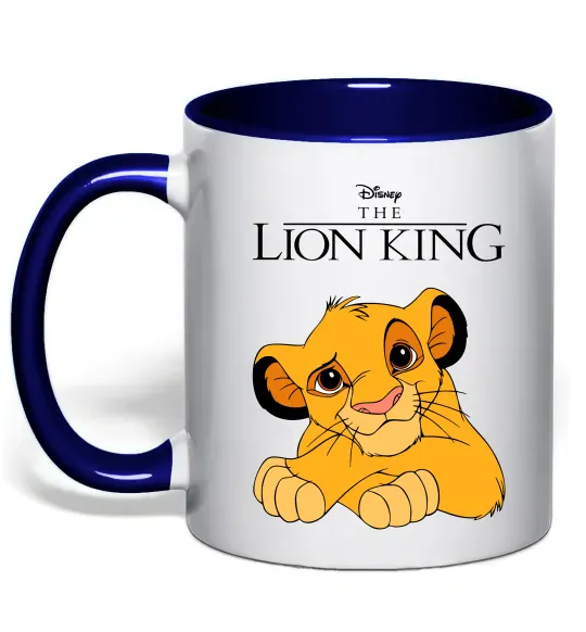 Чашка с цветной ручкой The Lion king Simba Глубокий темно-синий фото