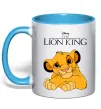 Чашка с цветной ручкой The Lion king Simba Голубой фото
