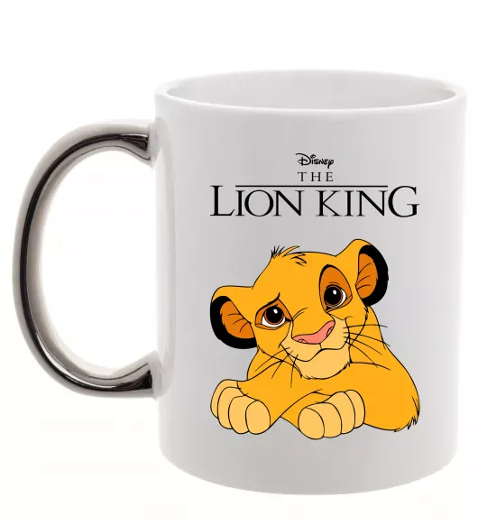 Чашка с цветной ручкой The Lion king Simba Серебро фото
