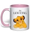 Чашка с цветной ручкой The Lion king Simba Нежно розовый фото