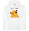 Мужская толстовка (худи) The Lion king Simba Белый фото