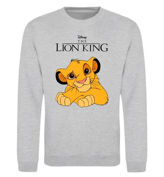 Свитшот The Lion king Simba Серый меланж фото