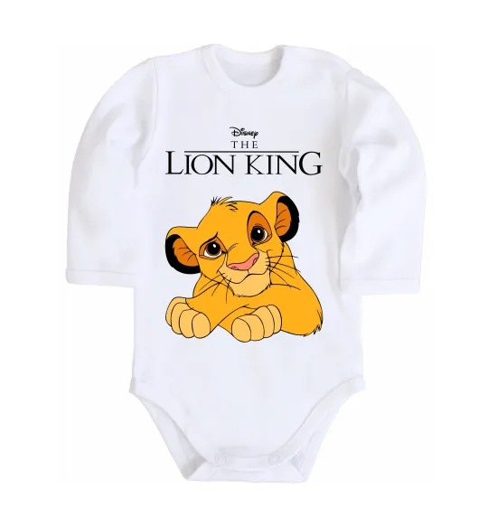 Дитячий бодік The Lion king Simba Білий фото