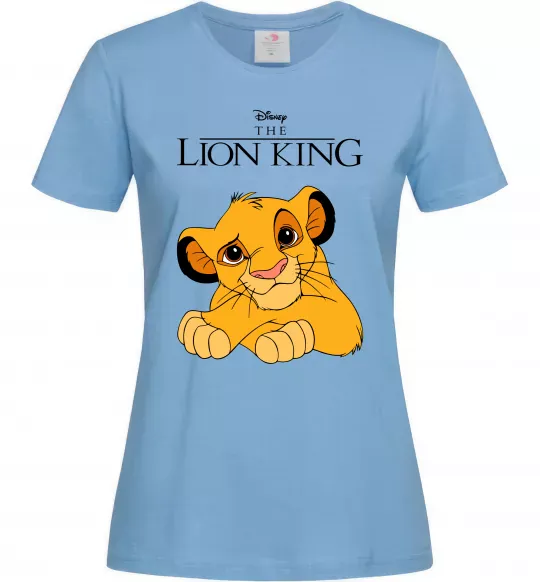 Жіноча футболка The Lion king Simba Блакитний фото