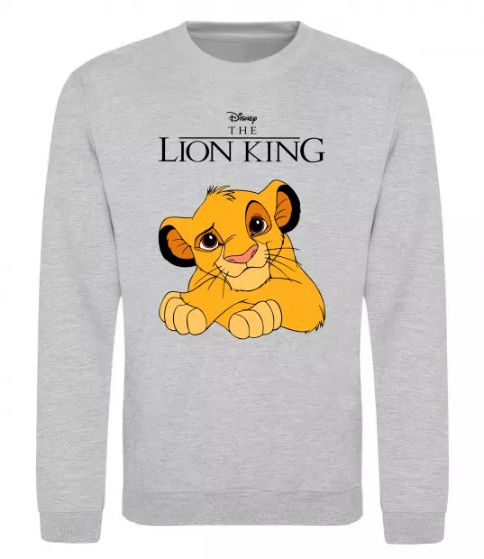 Свитшот The Lion king Simba Серый меланж фото