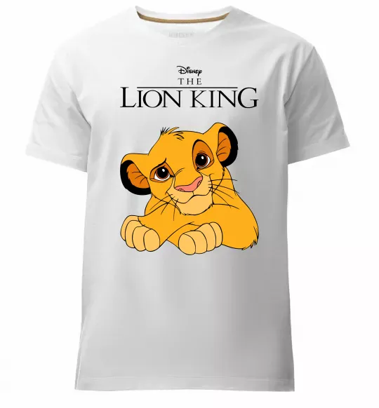 Мужская премиум футболка The Lion king Simba Белый фото
