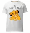 Мужская премиум футболка The Lion king Simba Белый фото