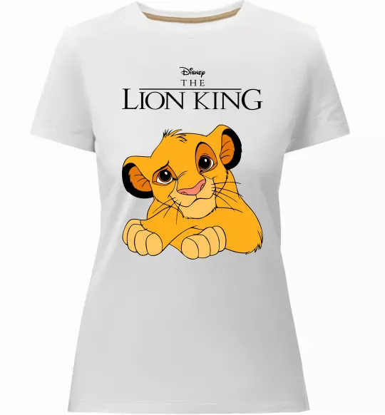 Женская премиум футболка The Lion king Simba Белый фото
