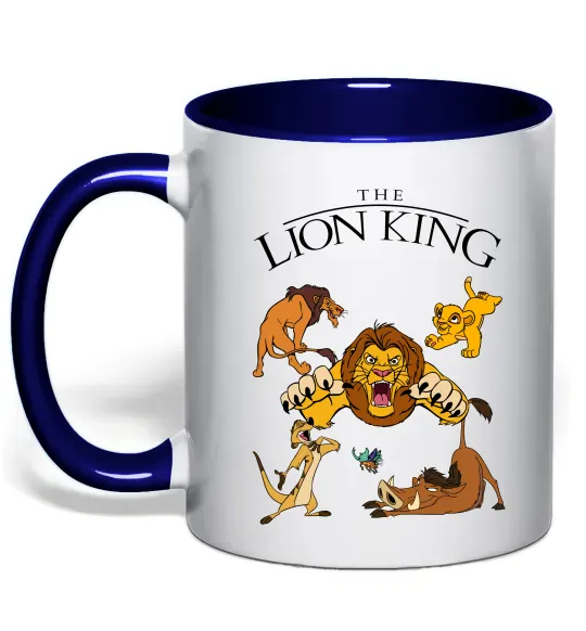Чашка с цветной ручкой The Lion King set Глубокий темно-синий фото