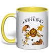 Чашка з кольоровою ручкою The Lion King set Лимонний фото