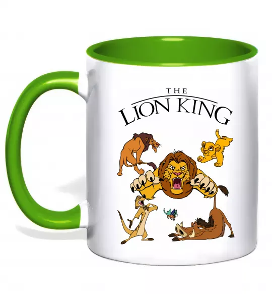 Чашка с цветной ручкой The Lion King set Зеленый фото