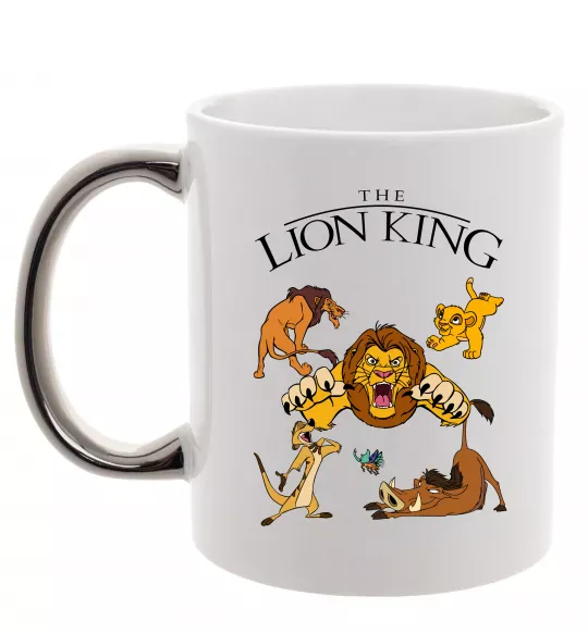 Чашка с цветной ручкой The Lion King set Серебро фото